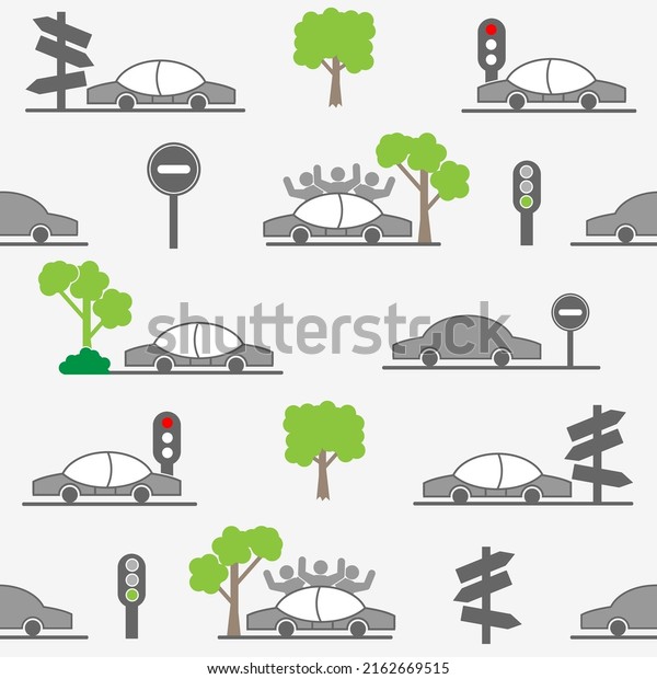 Car Pattern Images. Design for wall
decoration, postcard, poster, brochure, shirt,
etc.
