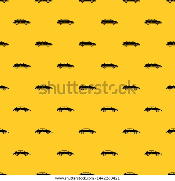 Car pattern seamless vector repeat geometric\
yellow for any design