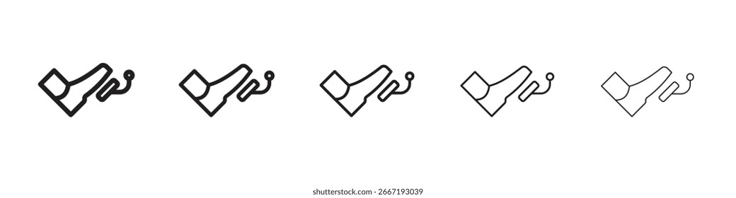 Auto-Pedal-Symbol einfache editierbare Stroke-Serie Pack. EPS10