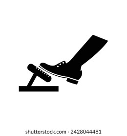 car pedal icon. simple flat car pedal icon on white background ..eps