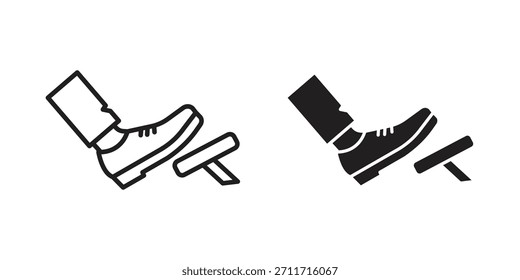 car pedal icon in Thin linear and flat style. sign and symbol set