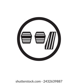 Ilustración del arte del vector del icono del pedal del coche