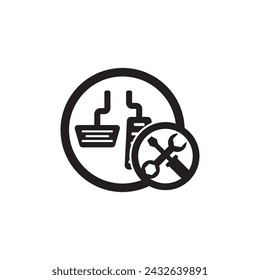 Car Pedal Icon Vector Art Illustration