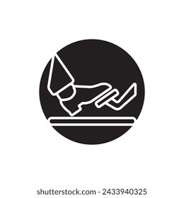Car Pedal Icon Vector Art Illustration