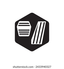 Ilustración del arte del vector del icono del pedal del coche