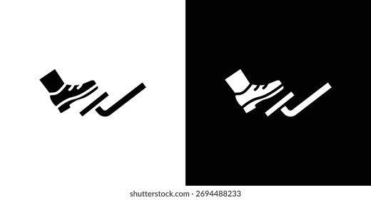 Icono del pedal del coche - Vector. Estilo de diseño plano eps 10