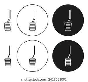 car pedal linear thin line icon graphics. car pedal vector set use for web ui or app
