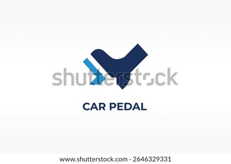 CAR PEDAL vector, icon or logo sign isolated symbol illustration