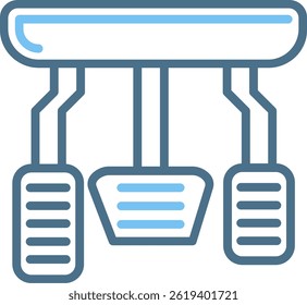 Car Pedals Line Two Colour Icon