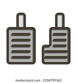 Car Pedals Vector Thick Line Filled Colors Icon For Personal And Commercial Use.
