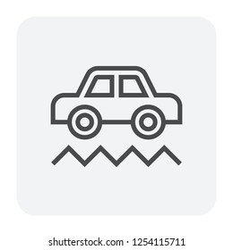 Car performance test icon design, editable stroke.