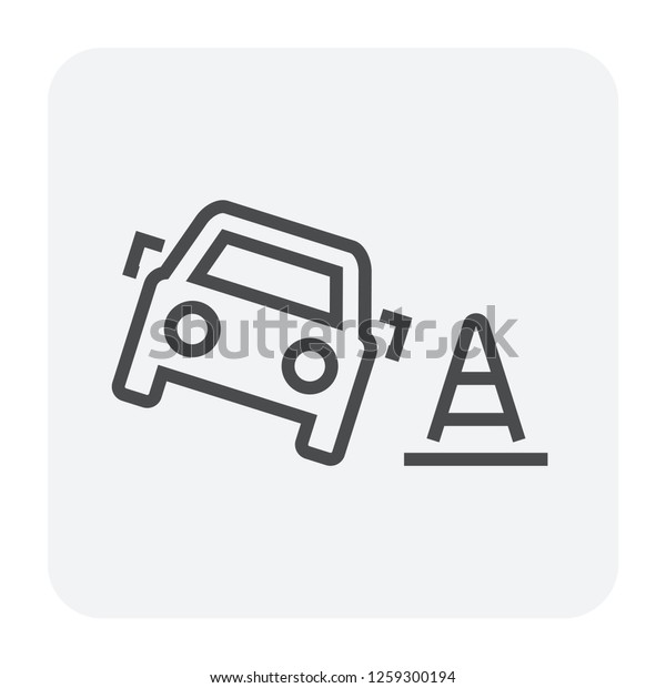 Car\
performance test icon design, editable\
stroke.