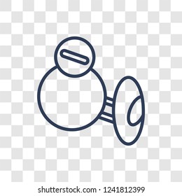 car petrol cap icon. Trendy linear car petrol cap logo concept on transparent background from car parts collection
