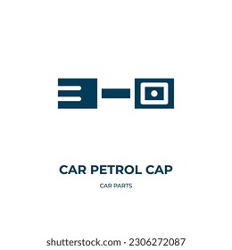 car petrol cap vector icon. car petrol cap, fuel, petrol filled icons from flat car parts concept. Isolated black glyph icon, vector illustration symbol element for web design and mobile apps