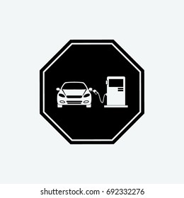 car petrol pump icon vector