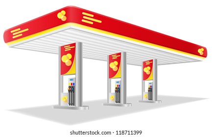 car petrol station vector illustration isolated on white background