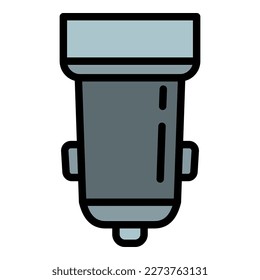 Car phone charger icon outline vector. Auto engine. Automotive part