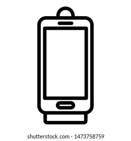 Car phone holder icon. Outline car phone holder vector icon for web design isolated on white background