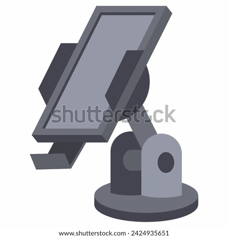 Car phone holder vector cartoon illustration isolated on a white background.