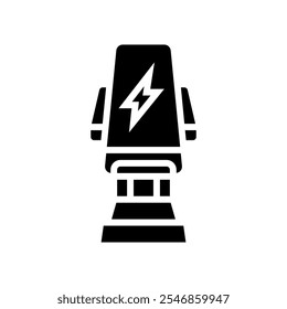 car phone mount accessory glyph icon vector. car phone mount accessory sign. isolated symbol illustration