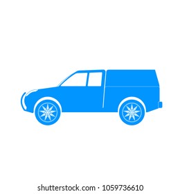 Car Pickup.Web and mobile.Blue icons