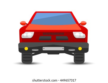 Car pickup truck vehicle transport isolated on white.