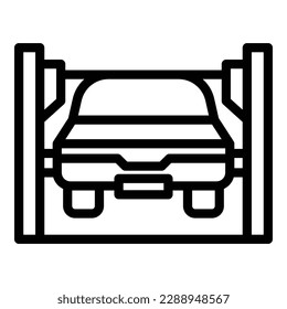 Car piece printing icon outline vector. Printer industry. Automotive print
