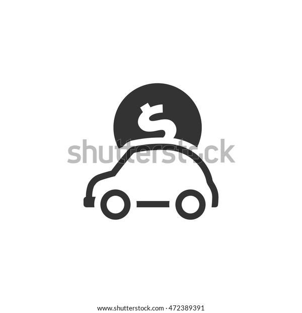 Car piggy bank icon in single grey\
color. Saving kids banking car automotive\
automobile
