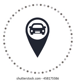 car and pin icon, vector design