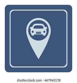 car and pin icon, vector design