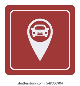 car and pin icon, vector design
