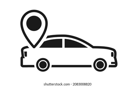 Car pin point. Illustration vector