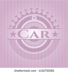 Car pink emblem