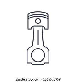 Car piston concept icon, linear isolated illustration, thin line vector, web design sign, outline concept symbol with editable stroke on white background.