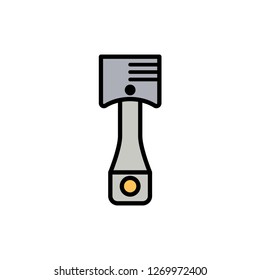 Car piston flat vector icon sign symbol