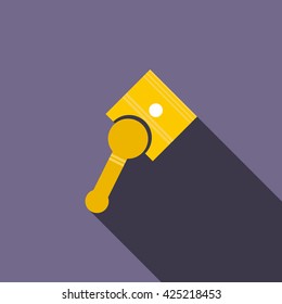 Car piston icon, flat style