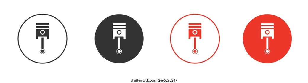 Ícone de pistão de carro para logotipo, símbolo de sinal de vetor para design