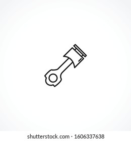 car piston icon on white background