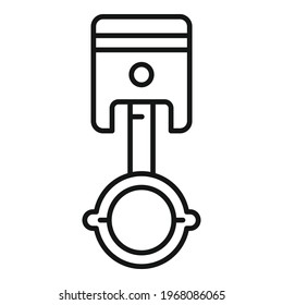 Car piston icon. Outline Car piston vector icon for web design isolated on white background