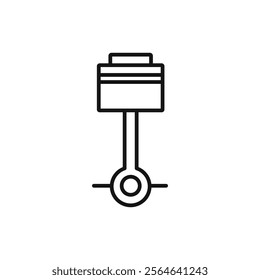 Car Piston Icon Simple thin line flat symbol