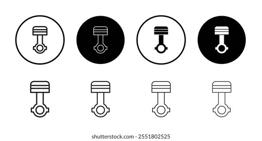 Auto Kolben Icon Dünne Linie Illustration Set