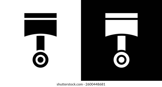 Car Piston icons vectors set in solid style.