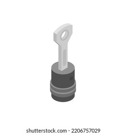 Autokolben-Icon isometrisch. Vektorgrafik