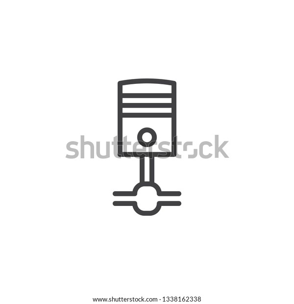 Car piston
line icon. linear style sign for mobile concept and web design.
Piston engine outline vector icon. Symbol, logo illustration. Pixel
perfect vector graphics