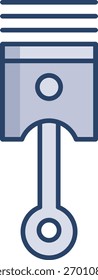 car piston linear color icon design
