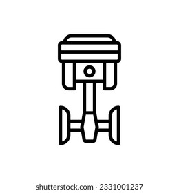 Car Piston Outline Icon Vector Illustration