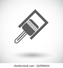 Car piston. Single flat icon on white background. Vector illustration.