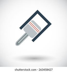Car piston. Single flat icon on white background. Vector illustration.