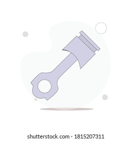 car piston vector flat illustration on white background