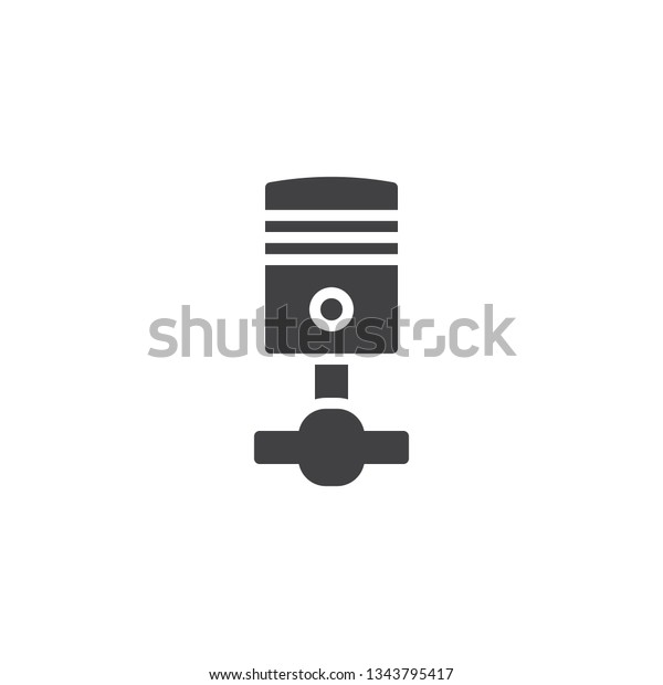 Car piston vector icon. filled\
flat sign for mobile concept and web design. Piston engine glyph\
icon. Symbol, logo illustration. Pixel perfect vector\
graphics